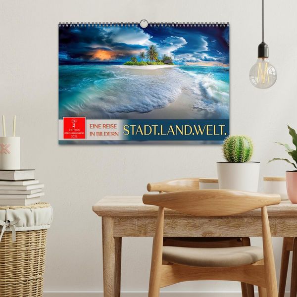 Produktbild: Stadt.Land.Welt. - eine Reise in Bildern (Wandkalender 2026 DIN A3 quer), CALVENDO Monatskalender