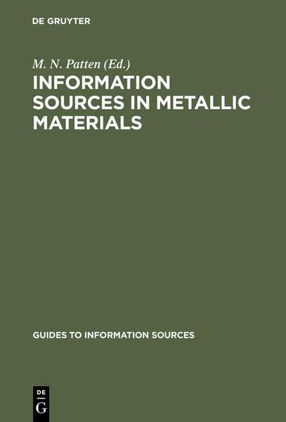 Produktbild: Information Sources in Metallic Materials
