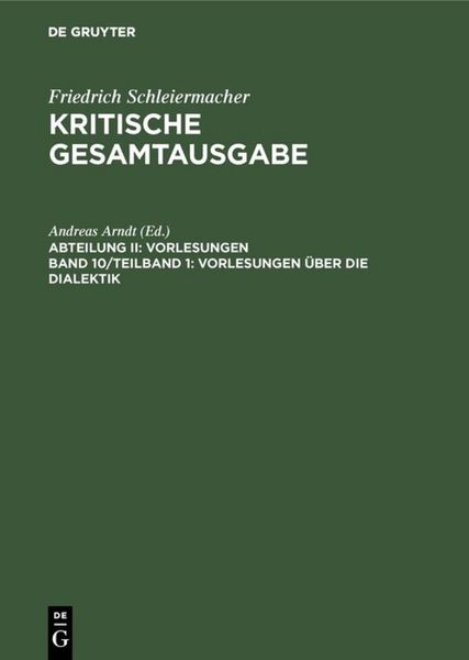 Produktbild: Vorlesungen &uuml;ber die Dialektik