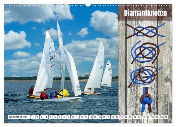 Produktbild: Schnittige Jollen - wichtige Knoten (Wandkalender 2026 DIN A2 quer), CALVENDO Monatskalender