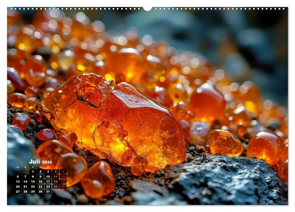 Produktbild: Bernstein mit Einschl&uuml;ssen (hochwertiger Premium Wandkalender 2026 DIN A2 quer), Kunstdruck in Hochglanz