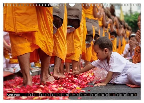 Produktbild: Buddhistische M&ouml;nche - das Leben f&uuml;r Buddha (Wandkalender 2026 DIN A3 quer), CALVENDO Monatskalender