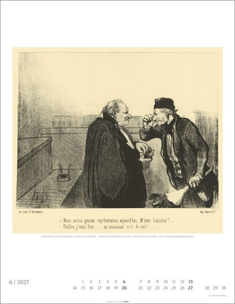 Produktbild: Honor&eacute; Daumier: Die Juristen Kalender 2027