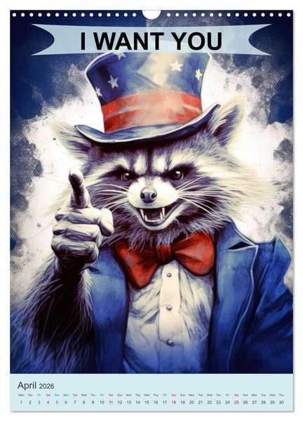 Produktbild: I want you animals (Wall Calendar 2026 DIN A3 portrait), CALVENDO 12 Month Wall Calendar