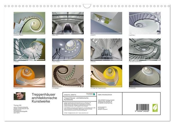 Produktbild: Treppenh&auml;user architektonische Kunstwerke (Wandkalender 2027 DIN A3 quer), CALVENDO Monatskalender