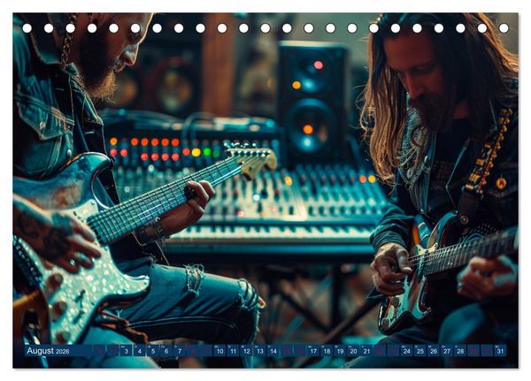 Produktbild: Wegbegleiter Gitarre (Tischkalender 2026 DIN A5 quer), CALVENDO Monatskalender