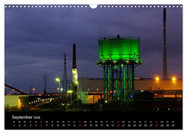 Produktbild: Wenn es Nacht wird im Ruhrgebiet (Wandkalender 2026 DIN A3 quer), CALVENDO Monatskalender