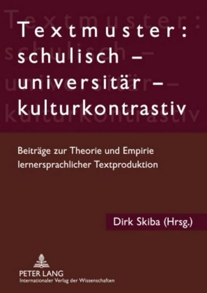 Produktbild: Textmuster: schulisch &ndash; universit&auml;r &ndash; kulturkontrastiv