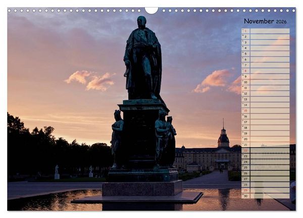 Produktbild: KARLSRUHE F&Uuml;R NACHTSCHW&Auml;RMER (Wandkalender 2026 DIN A3 quer), CALVENDO Monatskalender
