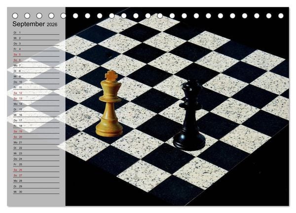 Produktbild: SCHACH - Spiel der K&ouml;nige (Tischkalender 2026 DIN A5 quer), CALVENDO Monatskalender