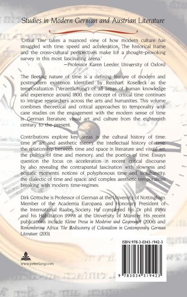 Produktbild: Critical Time in Modern German Literature and Culture