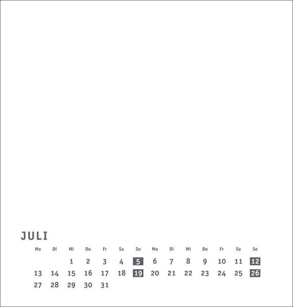 Produktbild: Premium-Bastelkalender weiß mittel 2026