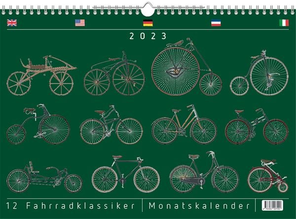 Produktbild: 2023, 12 Fahrradklassiker, Wandkalender