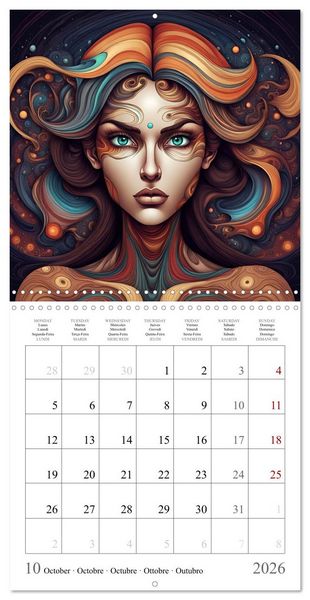 Produktbild: Cosmic sorceresses (Wall Calendar 2026 12 &times; 12 Inch) CALVENDO 12 Month Wall Calendar