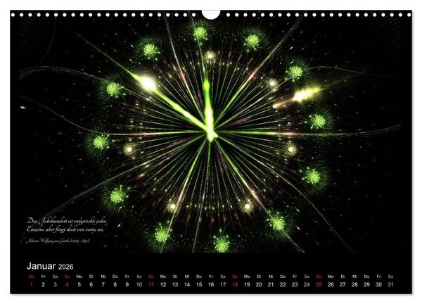 Produktbild: Zeit 2026 - Grafiken und Zitate (Wandkalender 2026 DIN A3 quer), CALVENDO Monatskalender