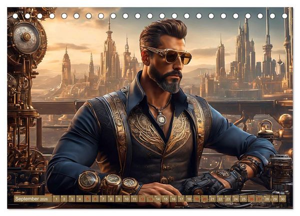 Produktbild: Steampunk - Mensch und Maschine (Tischkalender 2026 DIN A5 quer), CALVENDO Monatskalender