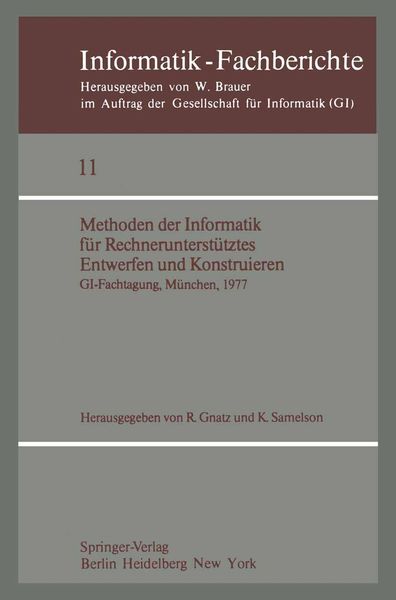 Produktbild: Methoden der Informatik f&uuml;r Rechnerunterst&uuml;tztes Entwerfen und Konstruieren