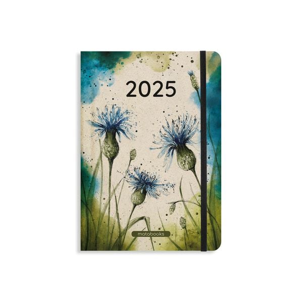 Matabooks – A5 Kalender Samaya 2025 Farbe: Blossom Blue (DE/EN)