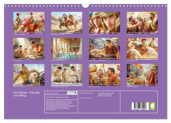 Produktbild: Die R&ouml;mer - K&auml;mpfe und Alltag (Wandkalender 2026 DIN A3 quer), CALVENDO Monatskalender