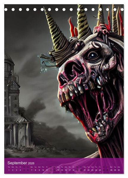 Produktbild: Zombiecorns (Desk Calendar 2026 DIN A5 portrait), CALVENDO 12 Month DeskCalendar