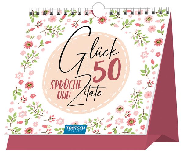 Produktbild: Tr&ouml;tsch Tischaufsteller Spr&uuml;che und Zitate zum Aufstellen Gl&uuml;ck