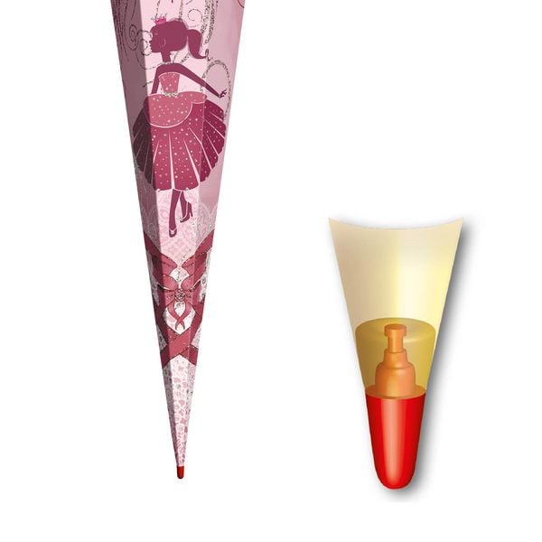 Produktbild: Roth Schult&uuml;te Ballerina Glitter eckig T&uuml;llverschluss R&uuml;schenborte 85cm
