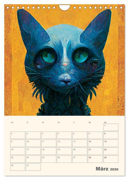 Produktbild: Die 7 Leben einer Katze (Wandkalender 2026 DIN A4 hoch), CALVENDO Monatskalender
