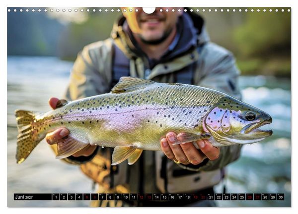 Produktbild: Forellen im Fluss (Wandkalender 2027 DIN A3 quer), CALVENDO Monatskalender