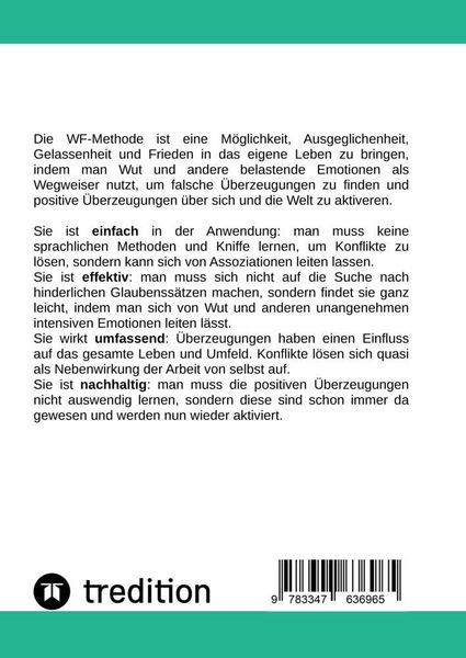 Produktbild: Die WF-Methode - eine nachhaltige und effektive M&ouml;glichkeit, Konflikte zu l&ouml;sen!