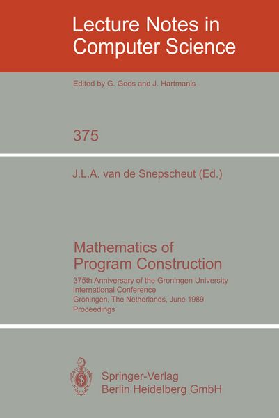 Produktbild: Mathematics of Program Construction