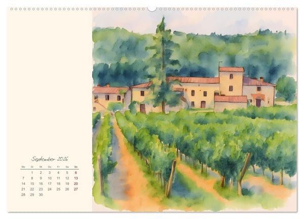 Produktbild: Rundreise durch die Toskana (Wandkalender 2026 DIN A2 quer), CALVENDO Monatskalender