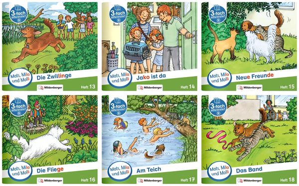 Produktbild: Paket &ndash; Mats, Mila und Molli &ndash; Heft 13&ndash;18, Schwierigkeitsstufe B