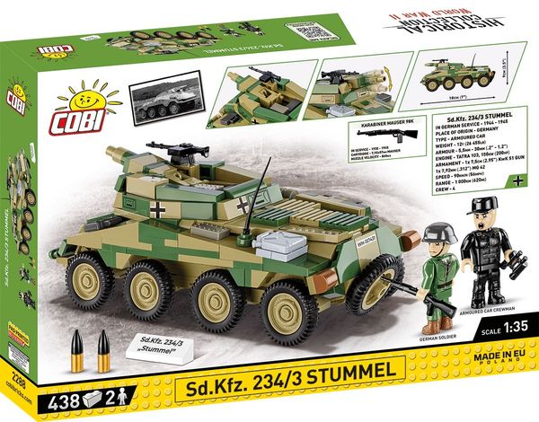 Produktbild: COBI Historical Collection 2288 - Sd. Kfz. 234/3 Stummel, WWII, Panzer, Bausatz, 1:35, 438 Bauteile