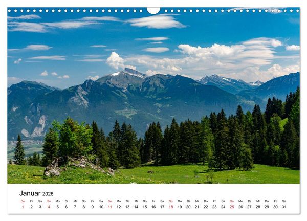 Produktbild: Gesichter der Schweiz - Walliser Weiden (Wandkalender 2026 DIN A3 quer), CALVENDO Monatskalender