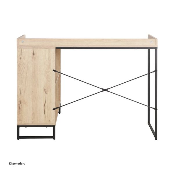 Produktbild: HTI-Living Eckschreibtisch mit Regal Cedrik Artisaneiche-Schwarz