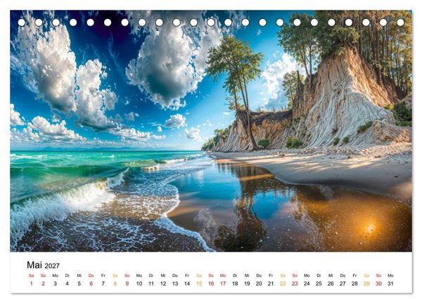 Produktbild: Deutschland - zwischen Bergen und Meeren (Tischkalender 2027 DIN A5 quer), CALVENDO Monatskalender
