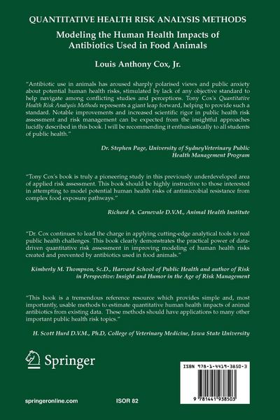 Produktbild: Quantitative Health Risk Analysis Methods