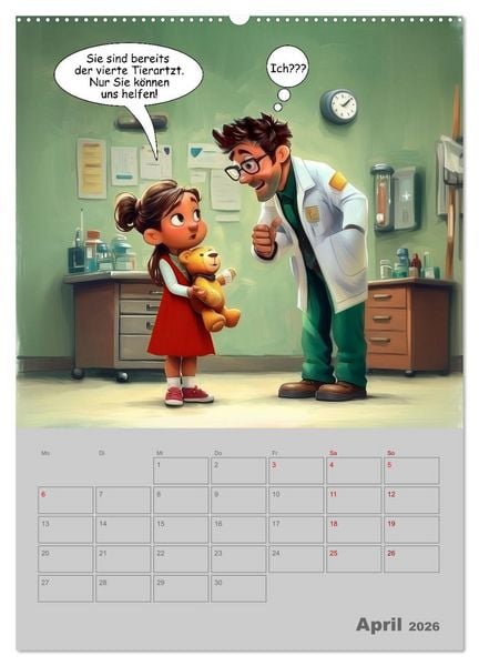 Produktbild: Ein Arzt f&uuml;r alle Felle (hochwertiger Premium Wandkalender 2026 DIN A2 hoch), Kunstdruck in Hochglanz