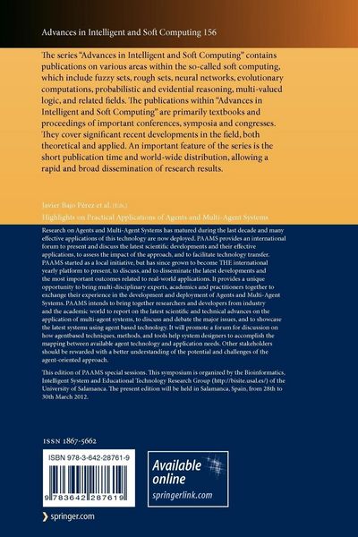 Produktbild: Highlights on Practical Applications of Agents and Multi-Agent Systems