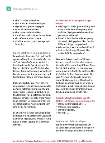 Produktbild: Parkinson. Der Ratgeber f&uuml;r Angeh&ouml;rige