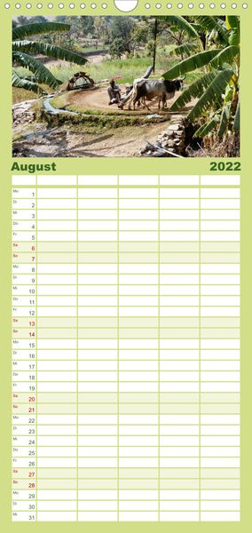 Produktbild: Familienplaner Alltagsleben in Indien (Wandkalender 2022 , 21 cm x 45 cm, hoch)