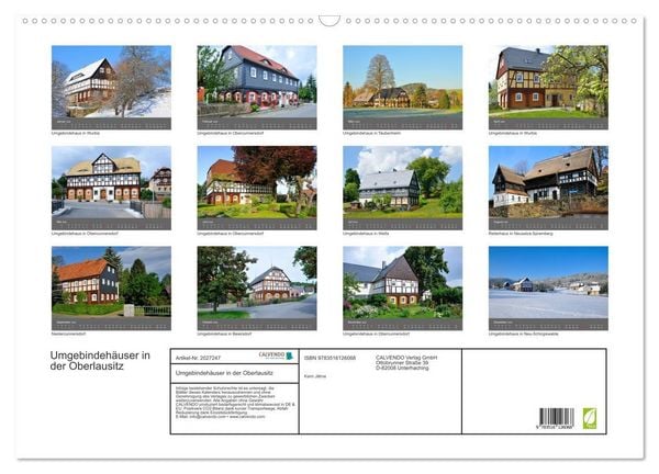Produktbild: Umgebindeh&auml;user in der Oberlausitz (Wandkalender 2026 DIN A2 quer), CALVENDO Monatskalender
