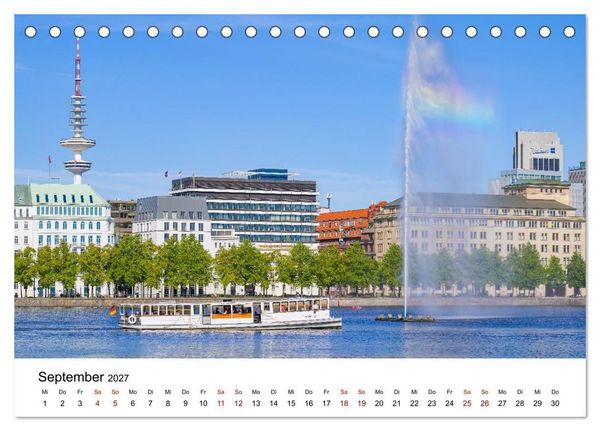 Produktbild: Hamburg Events (Tischkalender 2027 DIN A5 quer), CALVENDO Monatskalender