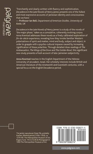Produktbild: Decadence in the Late Novels of Henry James