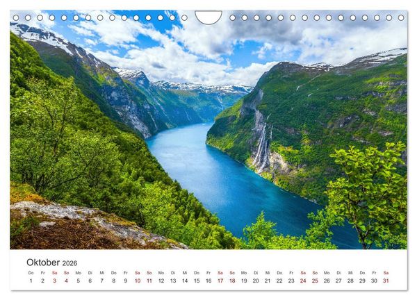 Produktbild: Norwegen - Landschaften und Fjorde im westlichen Norwegen (Wandkalender 2026 DIN A4 quer), CALVENDO Monatskalender