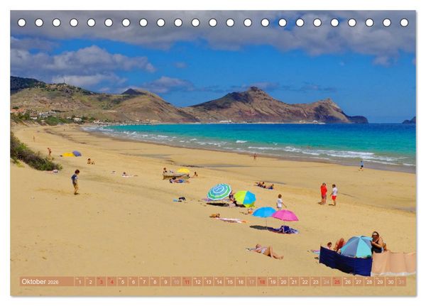 Produktbild: Porto Santo Trauminsel im Atlantik (Tischkalender 2026 DIN A5 quer), CALVENDO Monatskalender