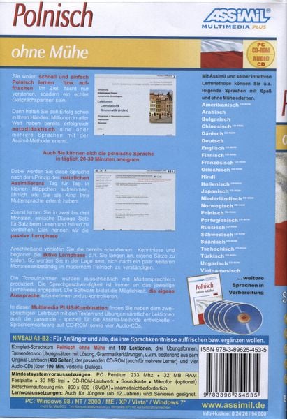 Produktbild: ASSiMiL Polnisch ohne M&uuml;he - PC-Plus-Sprachkurs - Niveau A1-B2