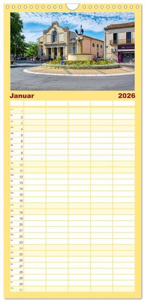 Produktbild: Familienplaner 2026 - Marseillan - Schmuckst&uuml;ck am Bassin de Thau mit 5 Spalten (Wandkalender, 21 x 45 cm) CALVENDO