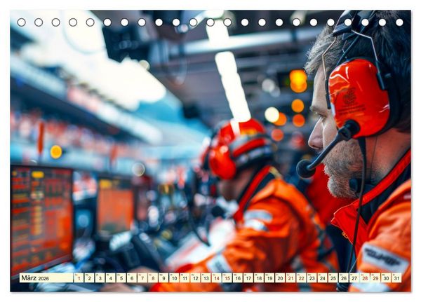 Produktbild: Boxenstopp - eingespieltes Team (Tischkalender 2026 DIN A5 quer), CALVENDO Monatskalender