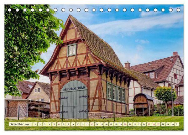 Produktbild: Bodenwerder - entz&uuml;ckende M&uuml;nchhausen-Stadt an der Oberweser (Tischkalender 2026 DIN A5 quer), CALVENDO Monatskalender